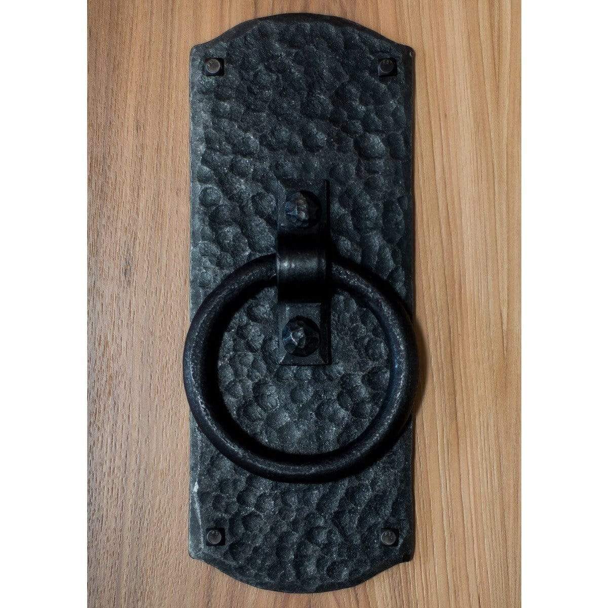 Hand Forged Arched Rustic Ring Barn Door Pull - Sliding Barn Door Hardware by RealCraft