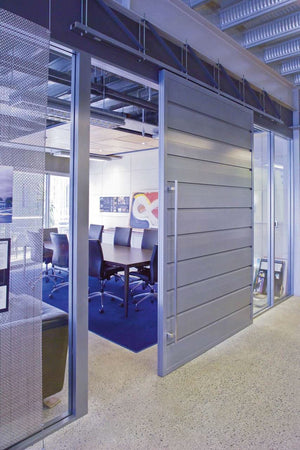 Heavy Duty Interior & Exterior Sliding Door Hardware Kit - Sliding Barn Door Hardware by RealCraft