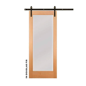 Single Panel Swinging Glass Barn Door - Sliding Barn Door Hardware by RealCraft