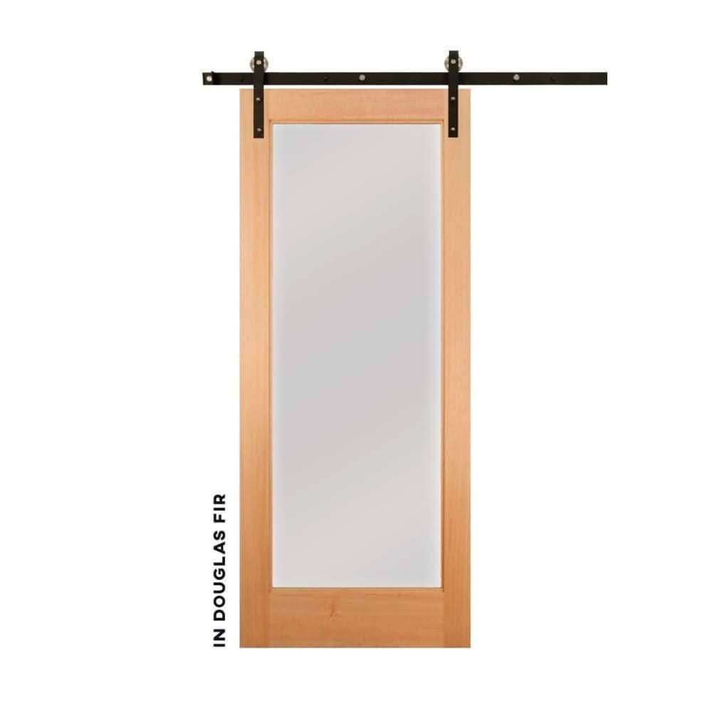 Single Panel Swinging Glass Barn Door - Sliding Barn Door Hardware by RealCraft
