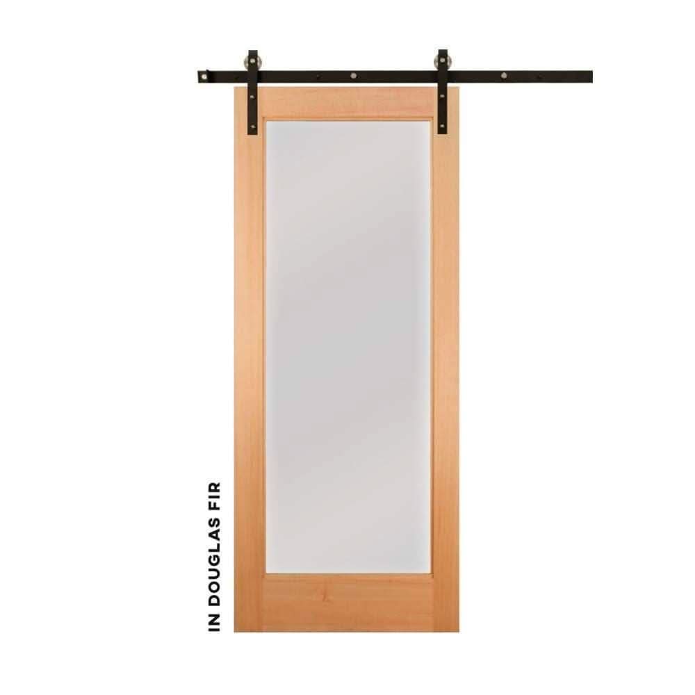 Single Panel Swinging Glass Barn Door - Sliding Barn Door Hardware by RealCraft