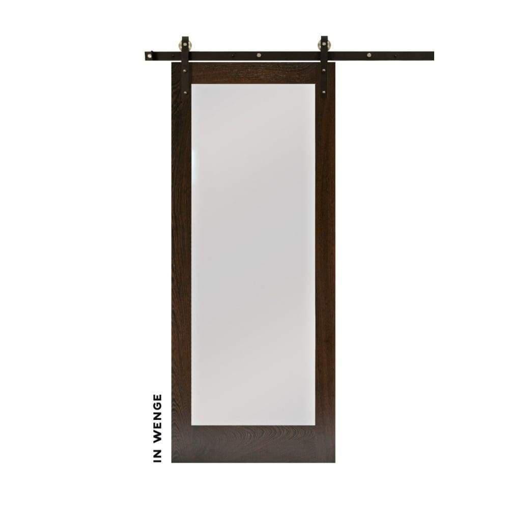 Single Panel Swinging Glass Barn Door - Sliding Barn Door Hardware by RealCraft