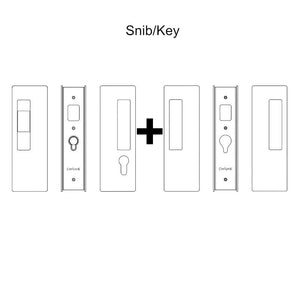CL400 Bi-Parting Barn Door Handles & Pocket Door Lock Set