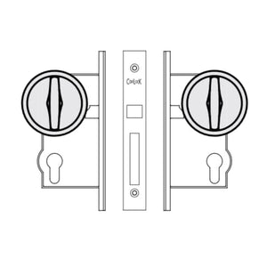 Flush Turn Handle & Lock For A Pocket Door