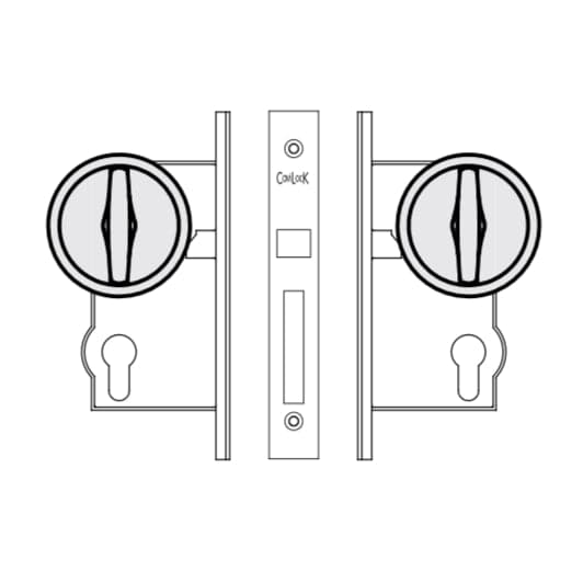 Flush Turn Handle & Lock For A Pocket Door