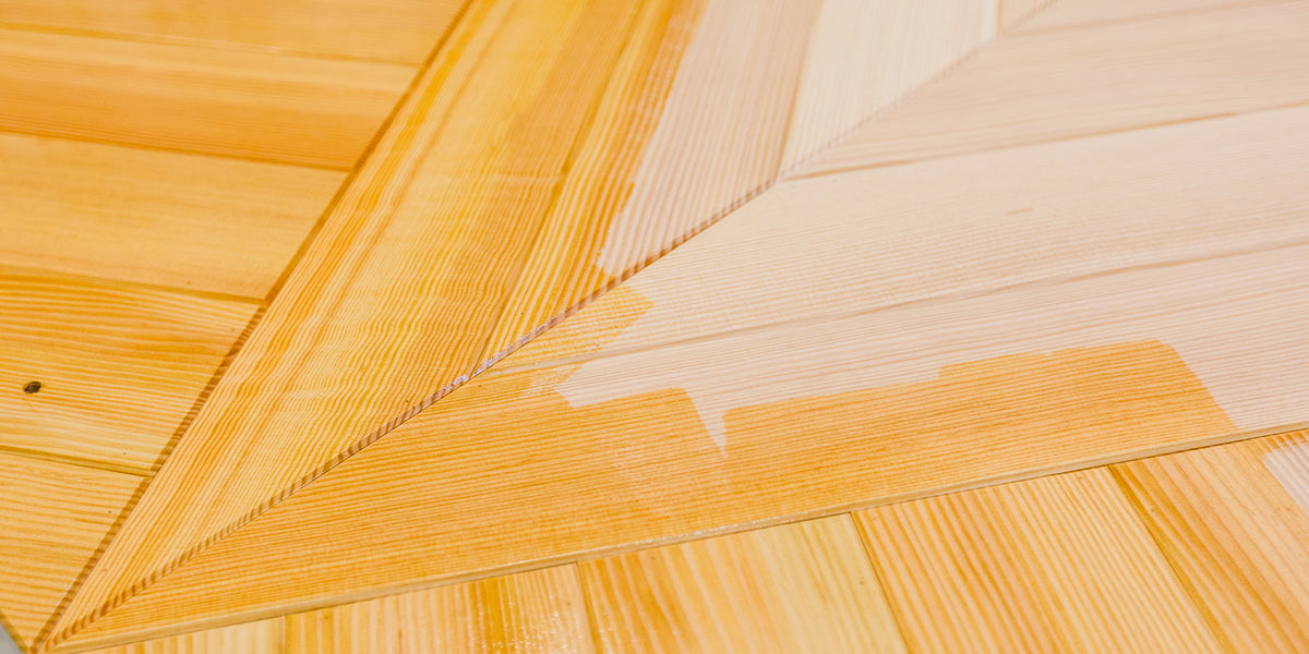 Douglas Fir Front Door getting stained