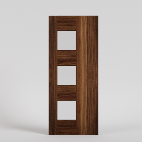 Tri Window Mid-Century Modern Pocket Doors | RealCraft