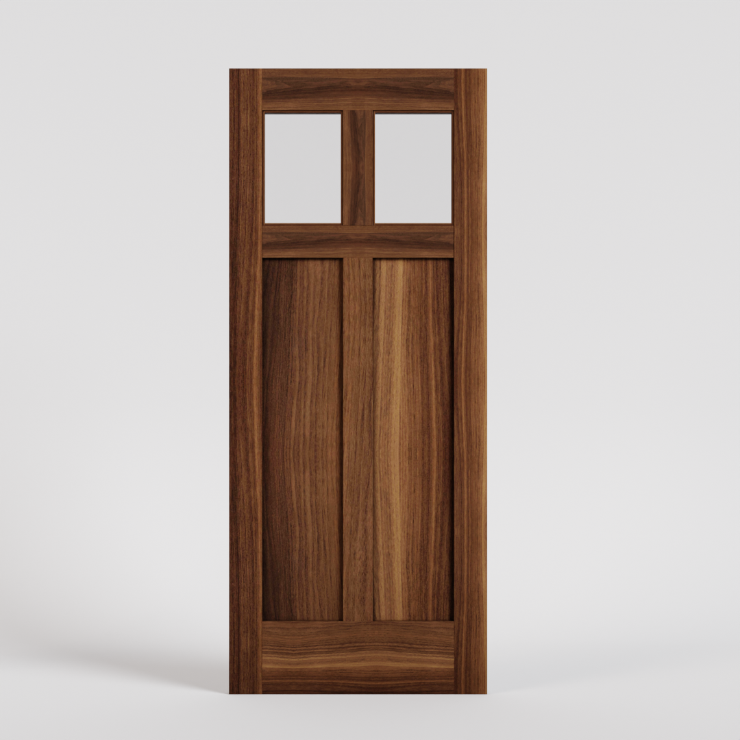 Craftsman Cross Window Swinging Interior Door