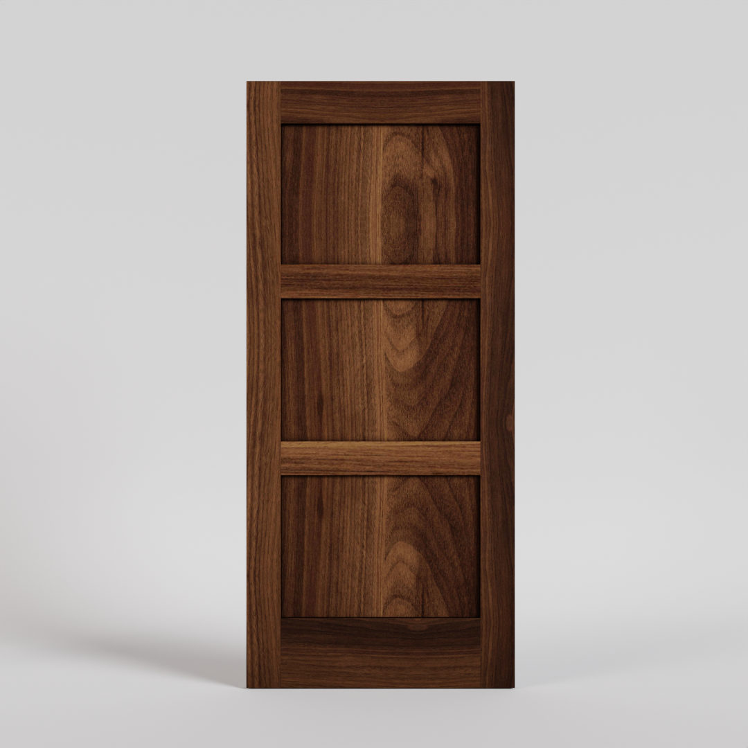 Albion Shaker Three Panel Front Entry Door