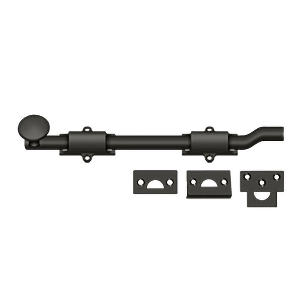 Deltana 10 inch offset cane bolt with three strike plates