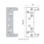 Tectus Concealed Invisible Door Hinge Fixing Plate
