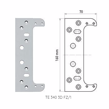 Tectus Concealed Invisible Door Hinge Fixing Plate