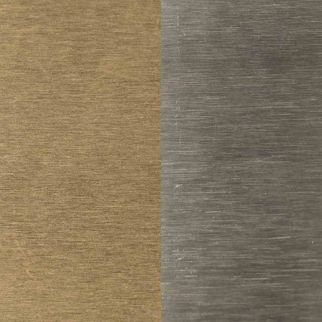 Brass and stainless steel hardware finish