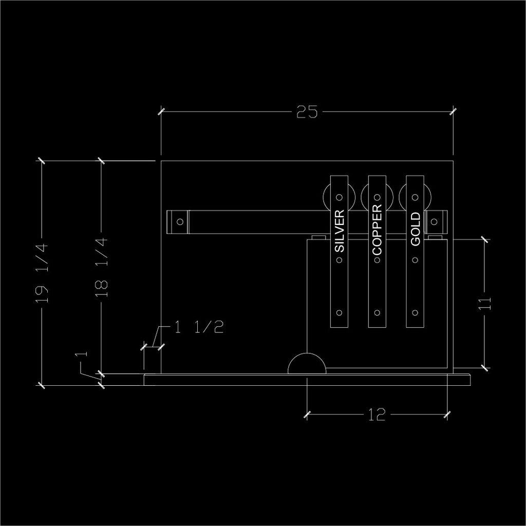 Classic Metallic Flat Track Tabletop Display