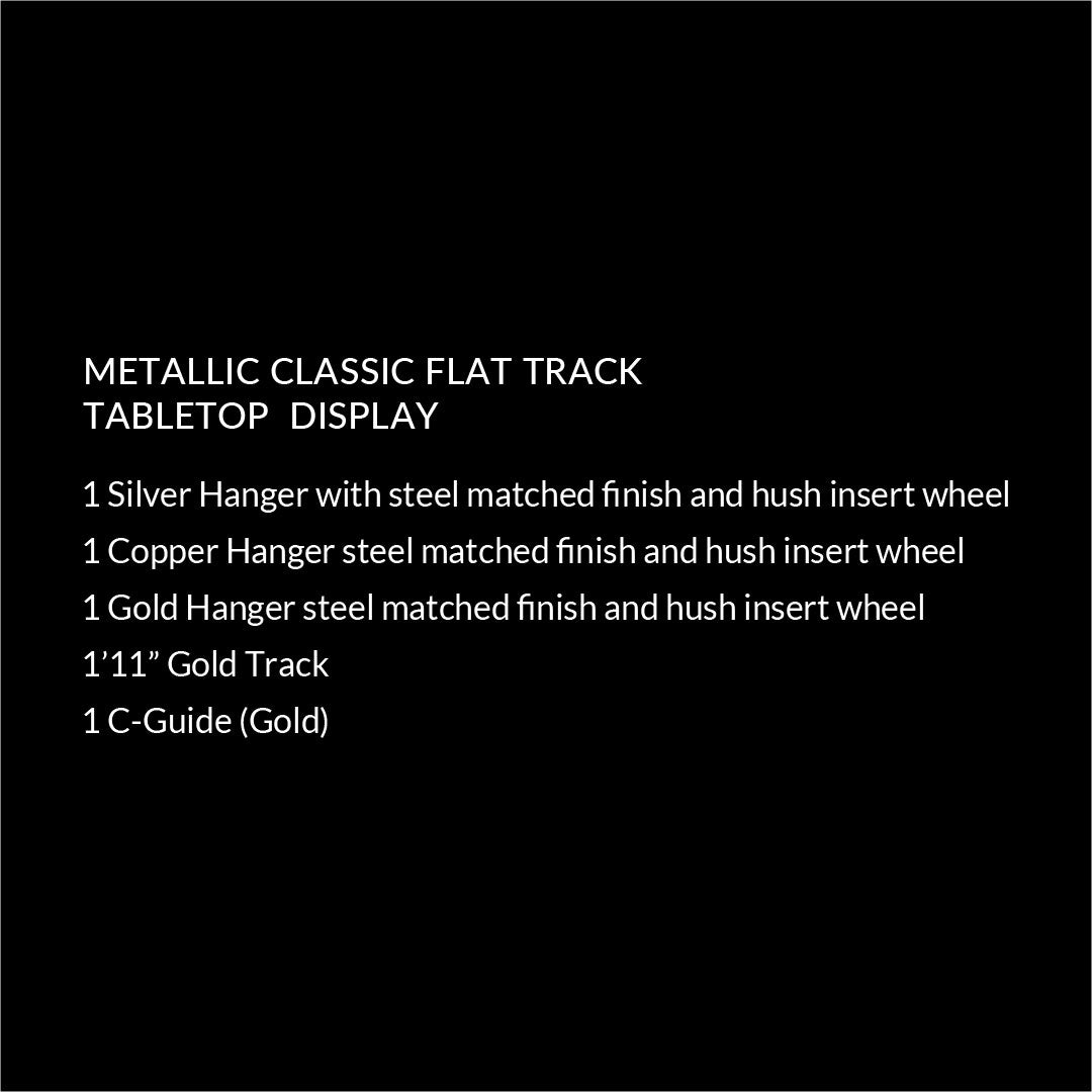 Classic Metallic Flat Track Tabletop Display