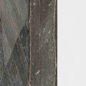 Close-up of a textured hardware finish: galvanized, blacksmith, and white