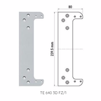 Tectus Concealed Invisible Door Hinge Fixing Plate