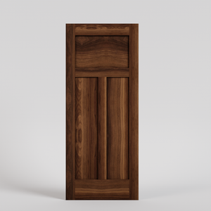 Walnut Shaker High-T Solid Wood Farmhouse Front Door