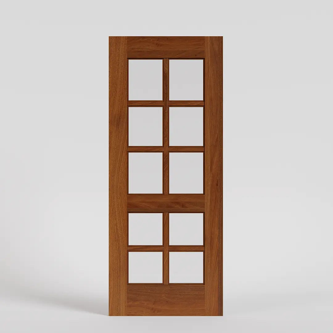 Baudelaire solid wood French door with glass