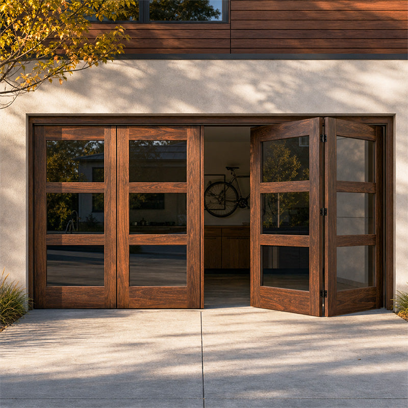 Boswell Bifolding Garage Doors With Glass