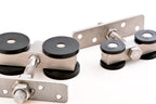 Box Rail Barn Door Hardware Bypass Track Kit - Interior & Exterior (400 lb)