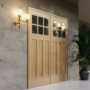 White Oak Whidbey Craftsman Traditional Carriage Doors