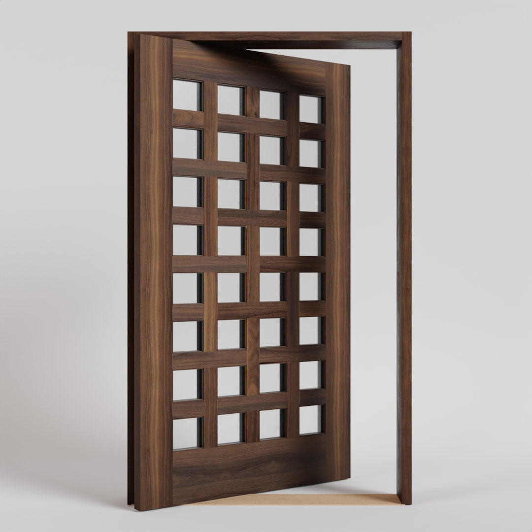 Cambria Basket Weave 32 Light Pivot Door | RealCraft