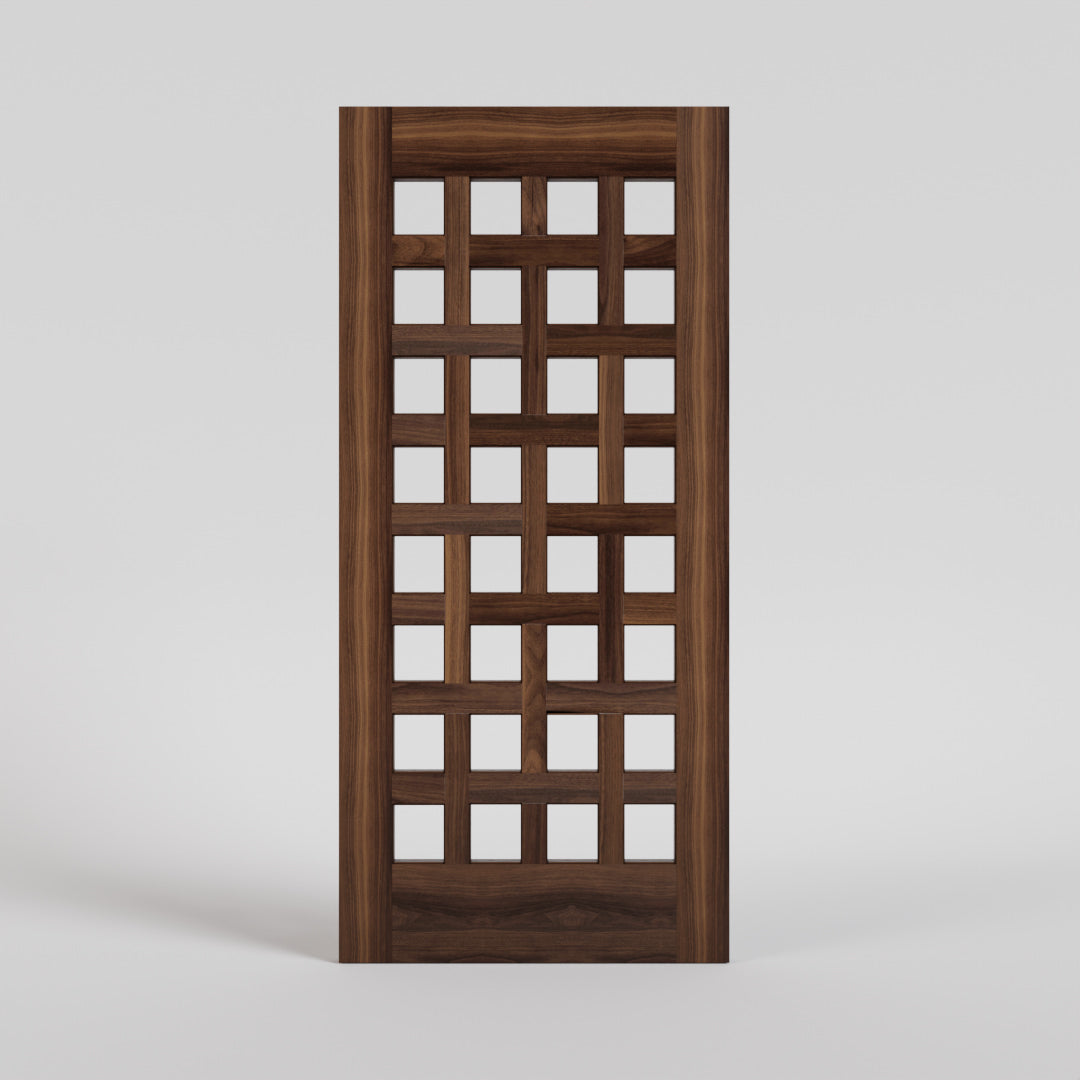 Cambria Basket Weave Wooden Front Door
