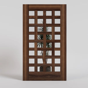 Cambria Basket Weave Pivot Door with Clear glass