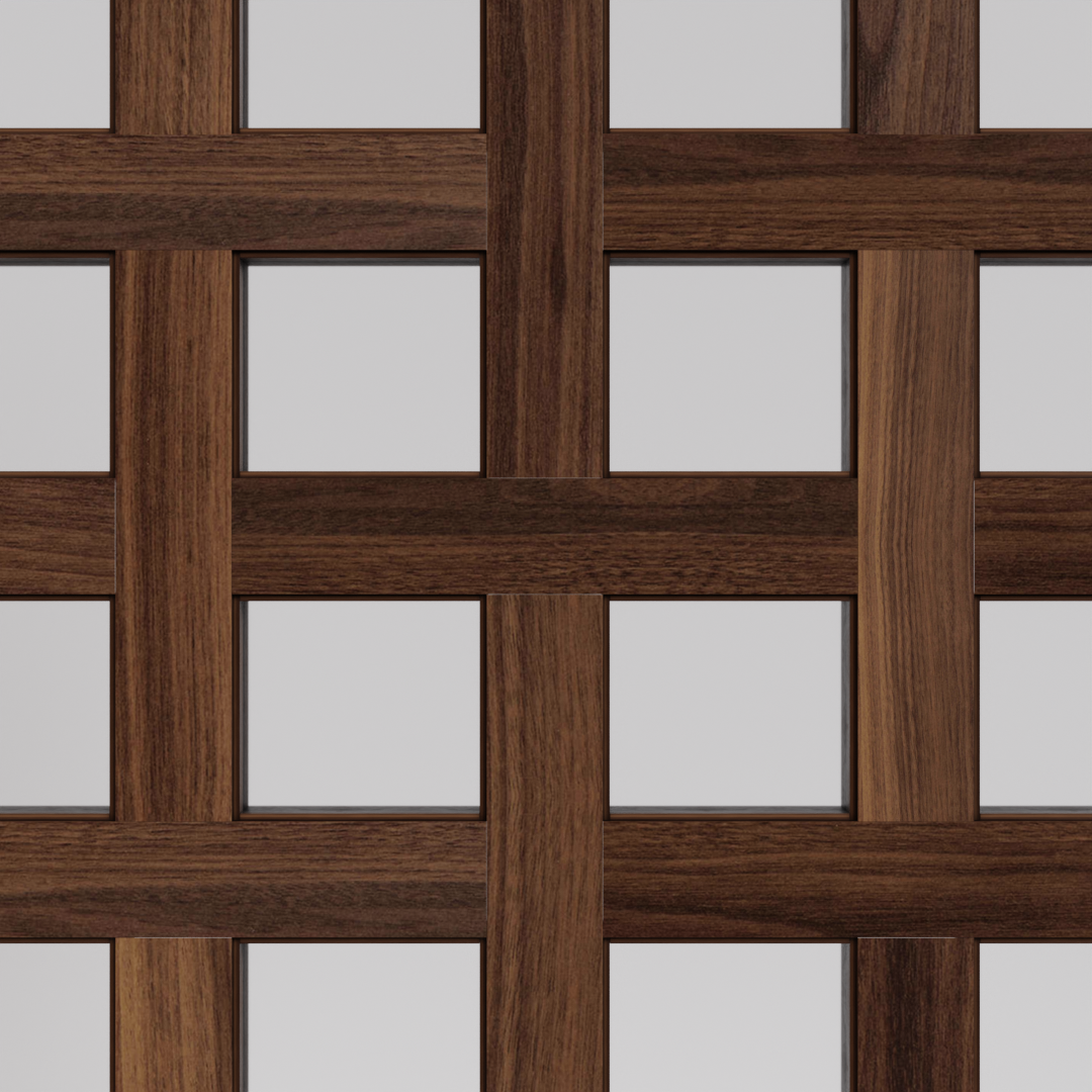 Cambria Basket Weave Wooden Front Door