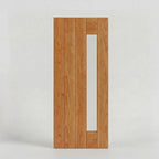 Carmel Mid-Century Modern Front Door With Side Window in walnut