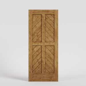 Four Panel Chevron Pocket Door