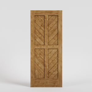 Four Panel Chevron Pocket Door