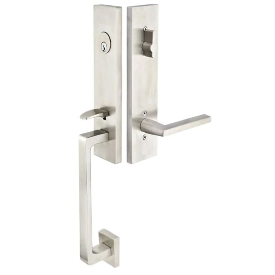 Emtek Davos Stainless Steel Tubular Entry Door Lock Set