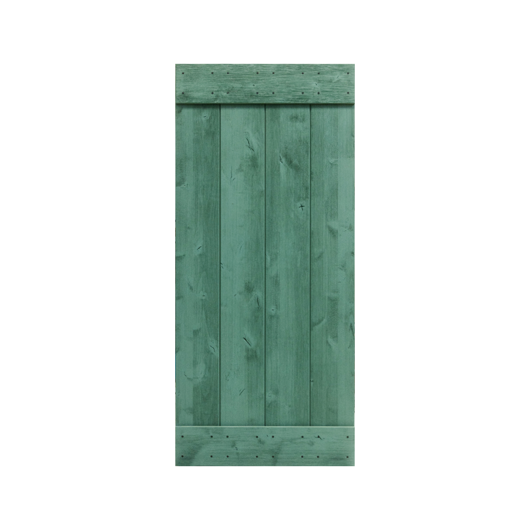 Desert Sage Green Barn Door made with Weathered Wood