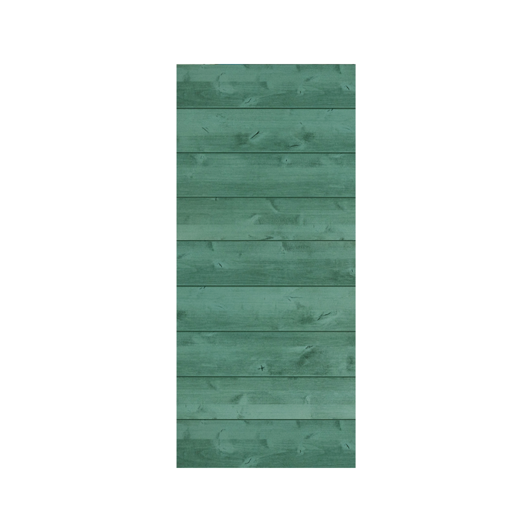 horizontal plank farmhouse green barn door