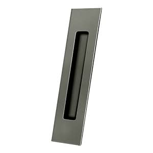 Solid Brass Rectangular Flush Door Pull HD, 10"