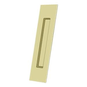 Solid Brass Rectangular Flush Door Pull HD, 10"