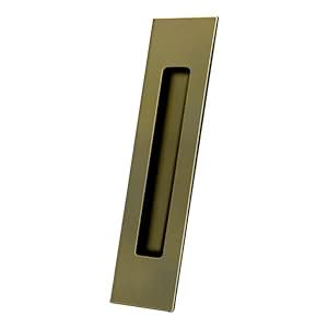 Solid Brass Rectangular Flush Door Pull HD, 10"