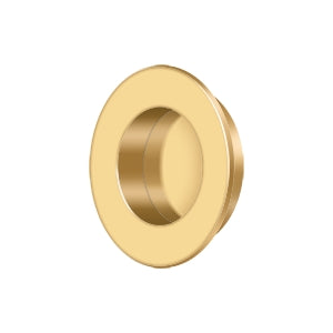 Solid Brass Round Flush Door Pull HD 1-7/8&quot;