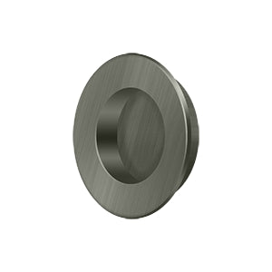 Solid Brass Round Flush Door Pull HD 1-7/8&quot;