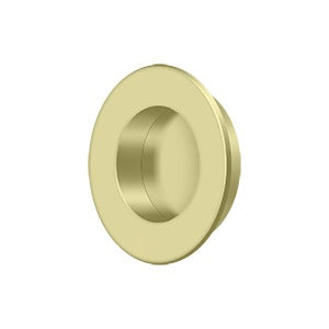 Solid Brass Round Flush Door Pull HD 1-7/8&quot;