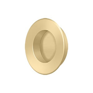 Solid Brass Round Flush Door Pull HD 1-7/8&quot;