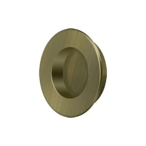 Solid Brass Round Flush Door Pull HD 1-7/8"