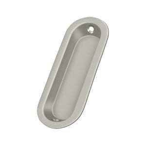 Solid Brass Oval Flush Door Pull, 3-1/2&quot;