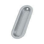Solid Brass Oval Flush Door Pull, 3-1/2"