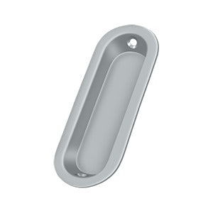 Solid Brass Oval Flush Door Pull, 3-1/2&quot;