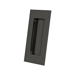 Solid Brass Rectangular Flush Pull HD, 4" for Sliding Doors