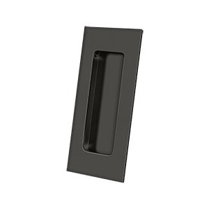 Solid Brass Rectangular Flush Pull HD, 4&quot; for Sliding Doors