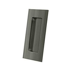 Solid Brass Rectangular Flush Pull HD, 4&quot; for Sliding Doors